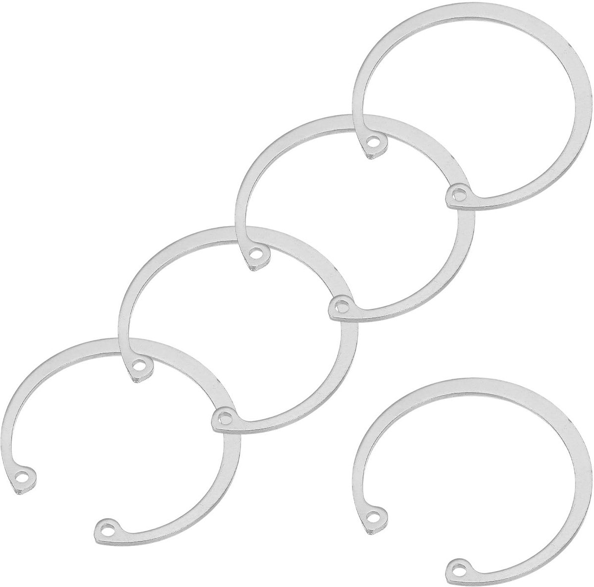 Borgringen, 5 stuks E-Clip Snap Ring 304 Rvs Interne Circlip voor Auto Valve Equipment Lagers