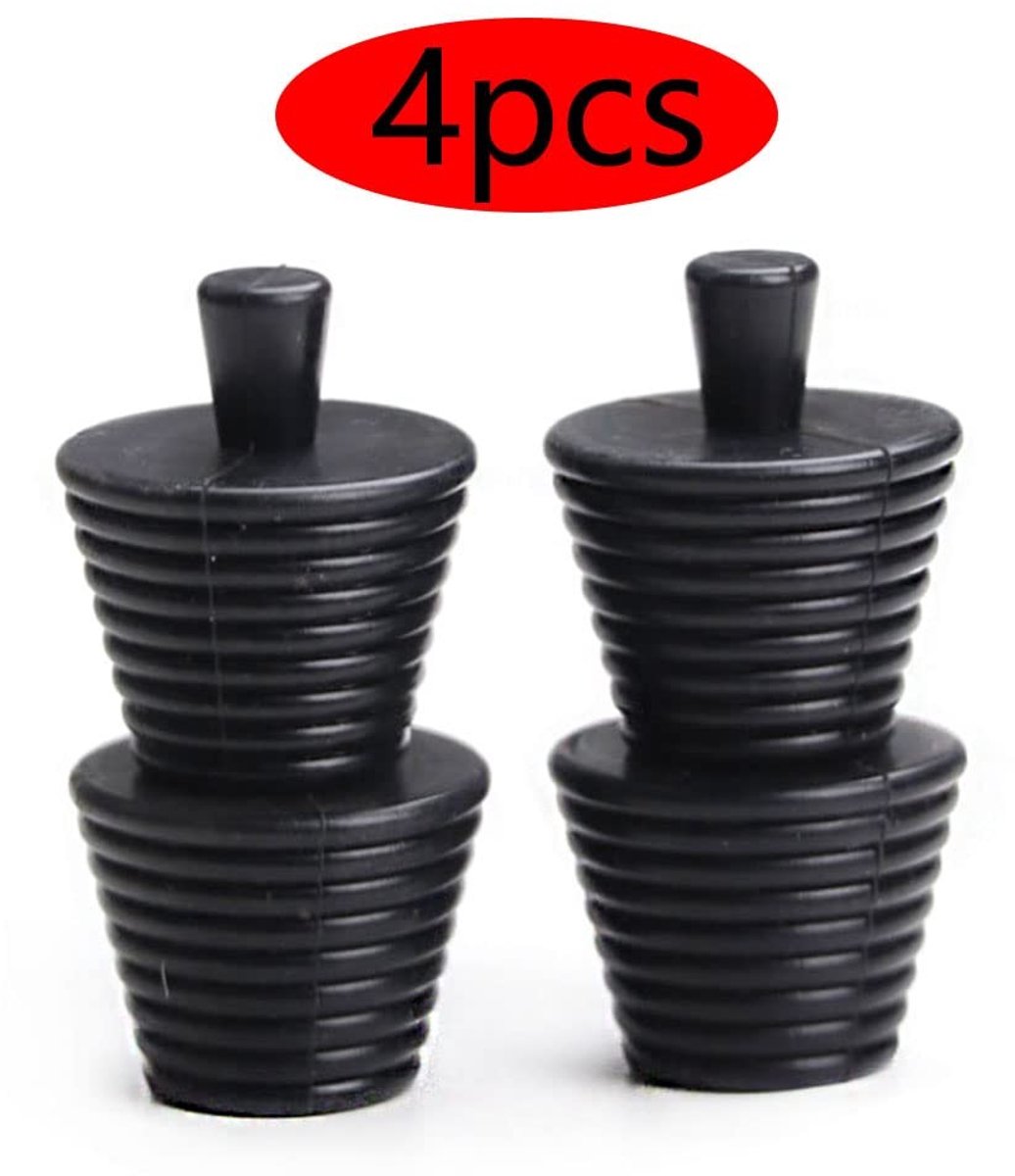 Dailygoods- Afvoerstop Zacht en Flexibel - Afvoerplug - Afvoerzeef - Gootsteenstop - Badstop - 4 Stuks Silicone 5 x 4,5 cm - Wastafelplug