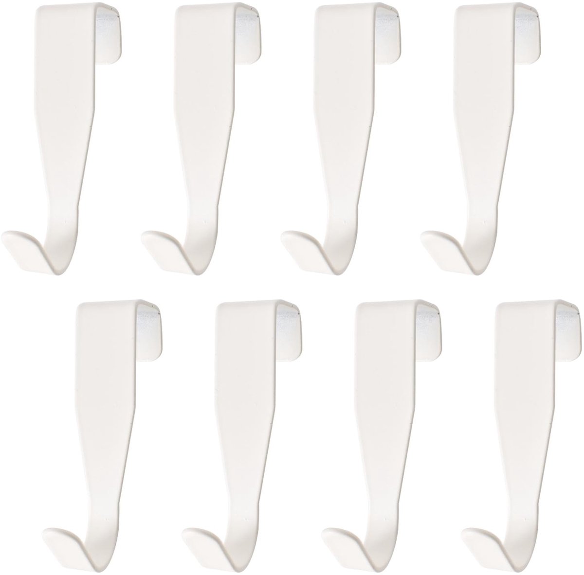 Dailygoods - Deurhaken, 8 stuks, roestvrij staal, om op te hangen, afzonderlijk, garderobe