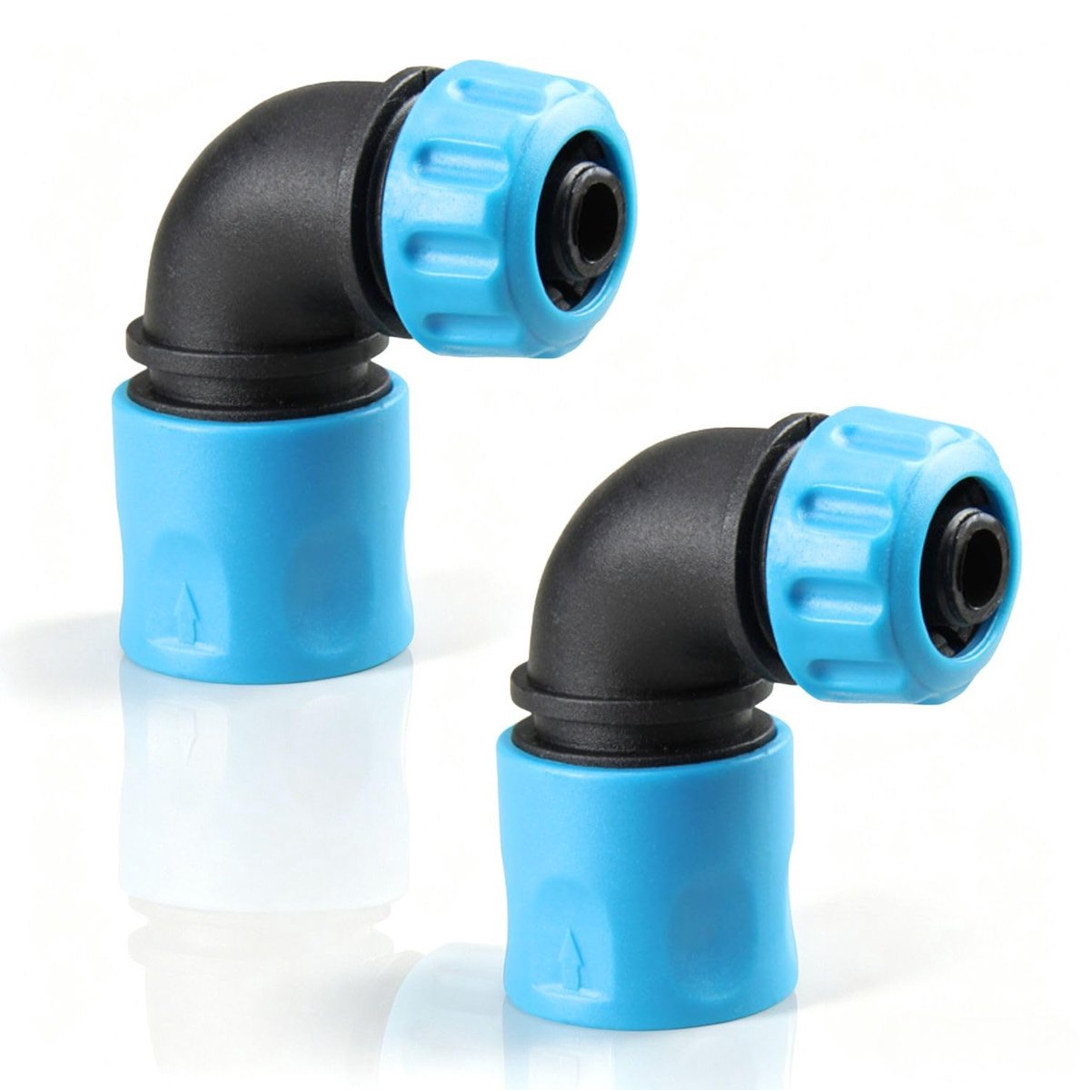 Slangkoppelingen 1/2 Inch, 90 Graden Hoekadapter, Snelkoppeling voor Tuinslang, voor Autowassen en Tuinirrigatie