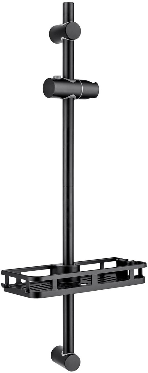 Dailygoods- Douchestang 70 cm - Verstelbaar - XXL Doucheplank - Roestvrij Staal - Zonder Boren - Ideaal voor Bestaande Gaten - Douchekolom
