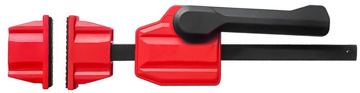 Dailygoods- Werkbankklem 20mm - Staal - Zwart/Rood - Houtbewerking - Schokbestendig - Lange levensduur - Ergonomisch ontwerp - Klem