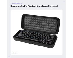 Dailygoods- Toetsenbordtas Harde Reiskoffer - Draagtas voor 60% Toetsenbord - Beschermende Opbergdoos - Compatibel met Razer Huntsman Mini - Geschikt voor Corsair K65 MINI - Lichtgewicht en Duurzaam - Toetsenbordhoes
