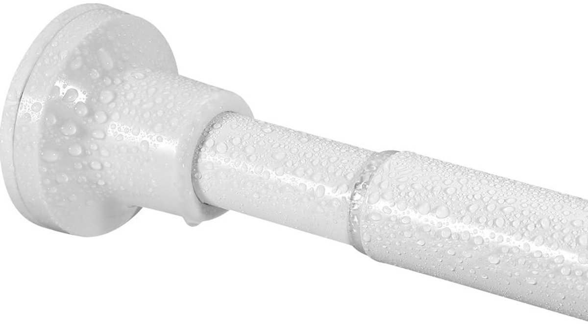 Dailygoods- Douchegordijnstang verstelbaar - Telescopische Stang - Zonder Boren - Roestvrij Staal - Antislip - 74-255 cm - Gordijnstang