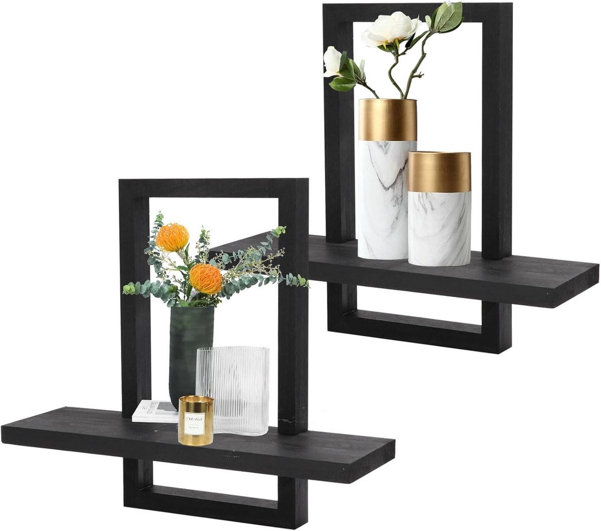 Zwevende plank voor de muur, decoratie, vintage wandplank, hout, wandplank, woonkamer, decoratie, vierkante boekenkast, wandplank, houten plank, wandplanken voor slaapkamer