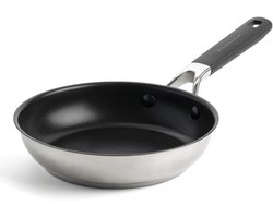 KitchenAid Classic Stainless Steel koekenpan - ø20cm - RVS - inductie - anti-aanbak