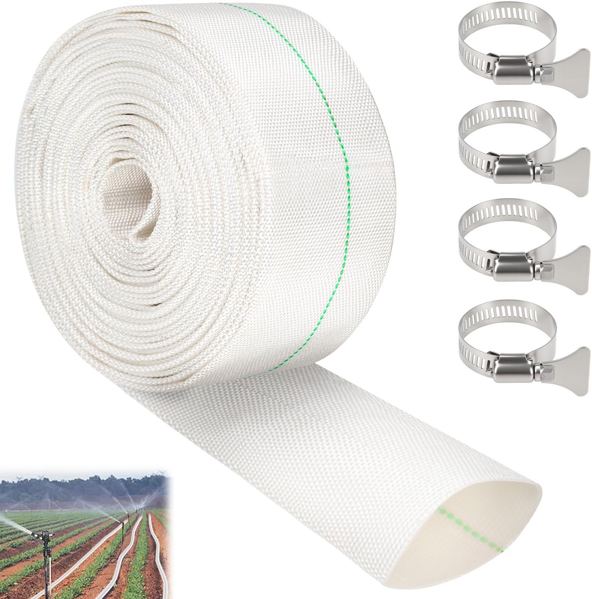 Slang Platte Slang 1 Inch Brandweerslang 25 mm Slang Voor Vuilwaterpomp Dompelpomp Zuigslang Drukslang 20 M Pompslang Bouwslang Industriele Slang