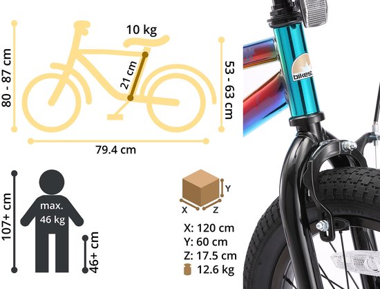 Bikestar kinderfiets BMX 16 inch — afbeelding 4