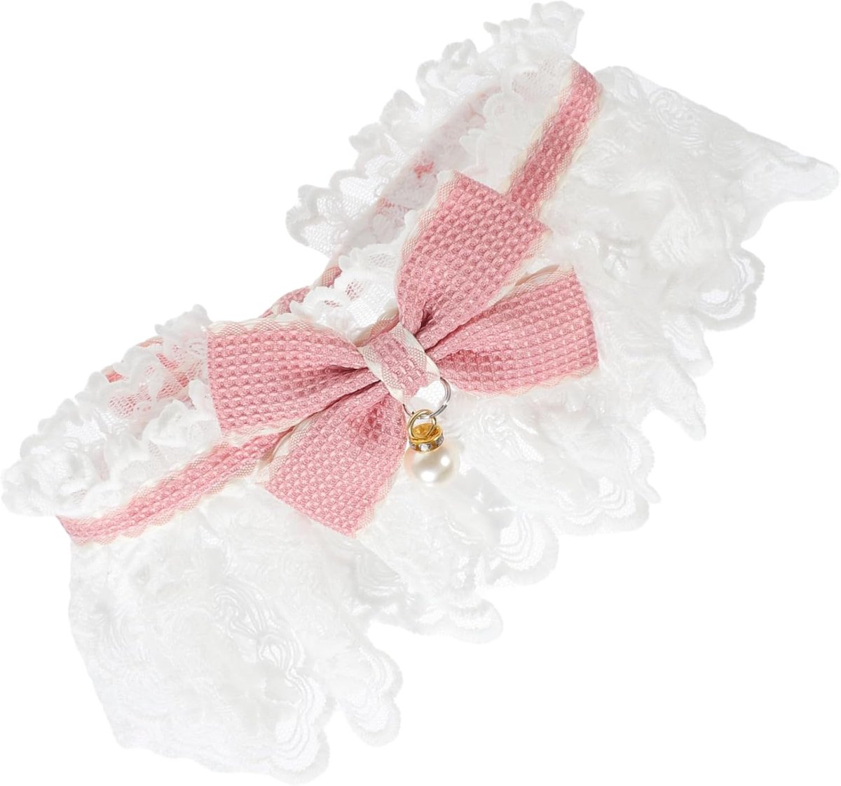 Halsband met strik van kant voor huisdieren, geschikt voor zowel katten als honden, decoratieve halsband, geschikt voor bruiloften, feesten en dagelijks gebruik, zacht en comfortabel, kattenbenodigdheden.