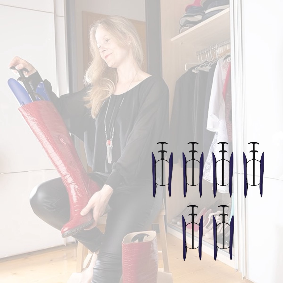 CRLYN® Laarzenspanners - Laarzen Spanners - Thuiser - Blauw
