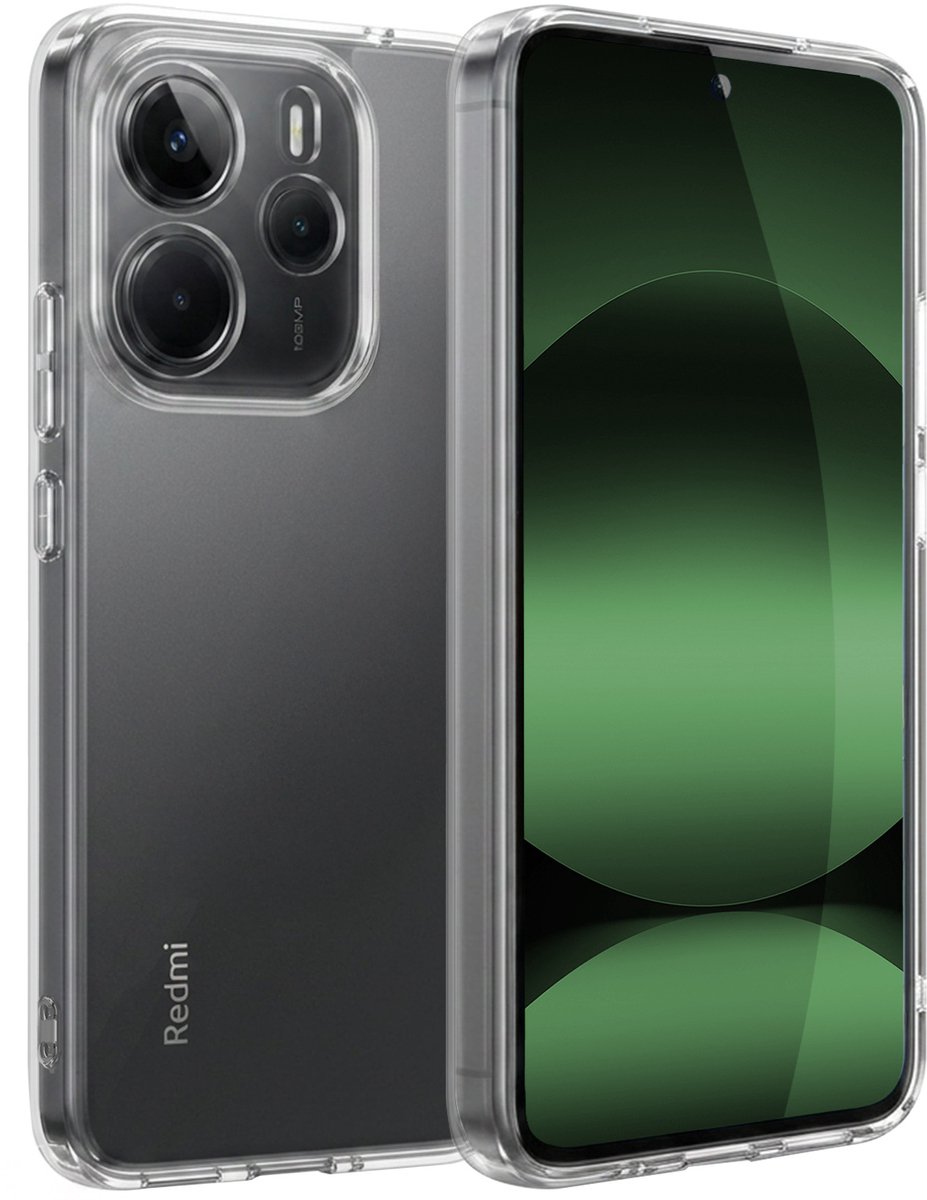 Hoesje Geschikt voor Xiaomi Redmi Note 14 5G - Sterk & Shockproof - Hoes Cover - Siliconen Case - Transparant