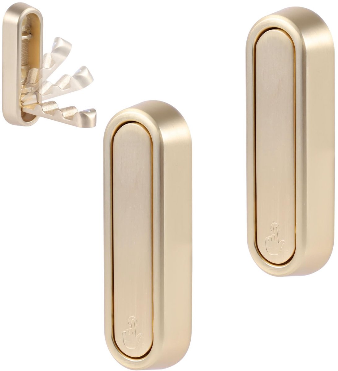 Dailygoods- Wandhaken Opvouwbaar - Gouden Wandhaken - Zware Wandmontage - Jashaken - Voor Badjassen/Rugzakken - 2 Stuks - Zinklegering - Haak