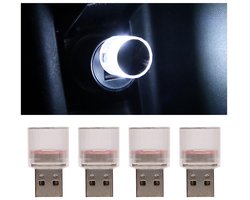 Dailygoods - USB Sfeerlampen - Mini LED Interieurverlichting - Energiebesparend - Wit - Auto Accessoires - Geschikt voor SUV's en Vrachtwagens