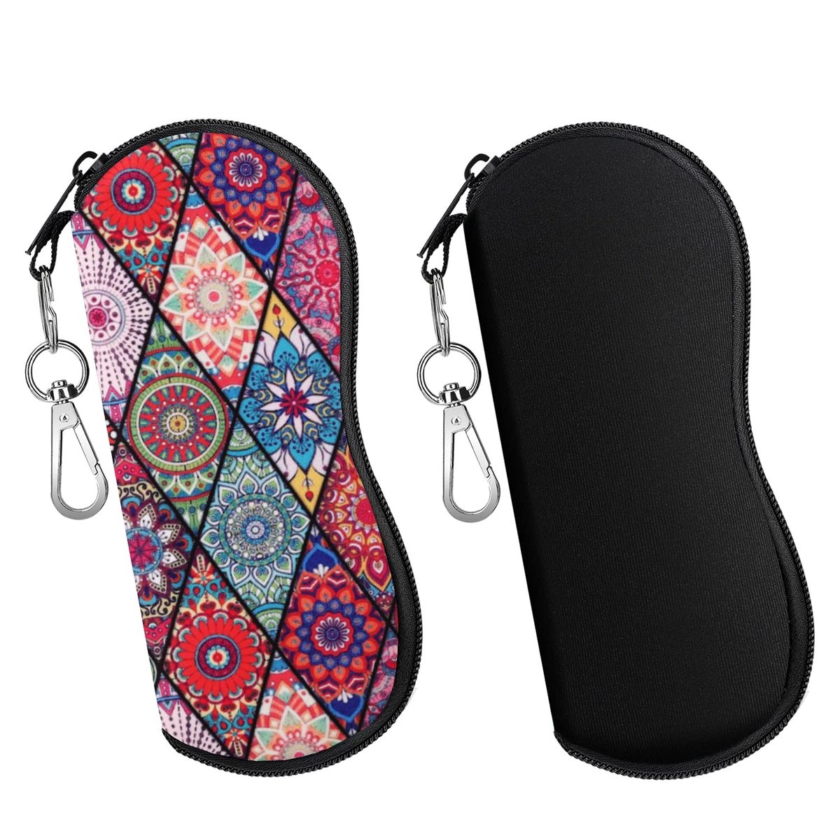 Dailygoods- Brillenkoker Ultralicht - Neopreen - 2 Stuks - Zachte Brillenhoes - Riemclip - Beschermend & Ruim - Brillenetui