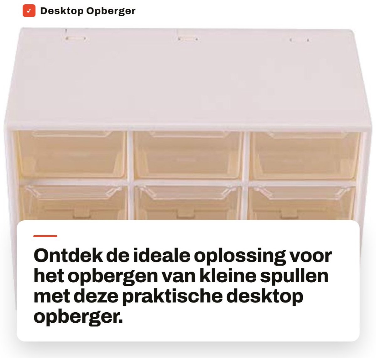 Dailygoods- Opbergdoos Grote Capaciteit - Opbergdoos met Deksel - Opbergdoos met Vakjes - Desktop Opbergdoos - Plastic - 9 Transparante Lades - Opbergkast
