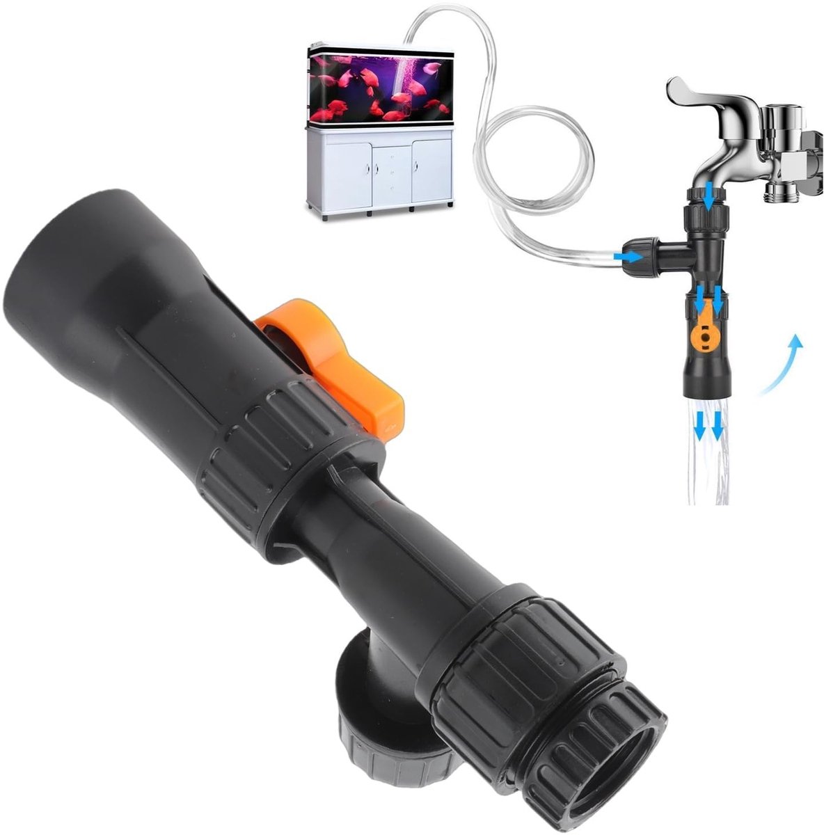 Dailygoods - Aquariumwaterwisselaar - Connectoren - Eenvoudig te gebruiken - Waterkraanmondstukken - Ideaal voor aquariumliefhebbers - Vervangende kra...