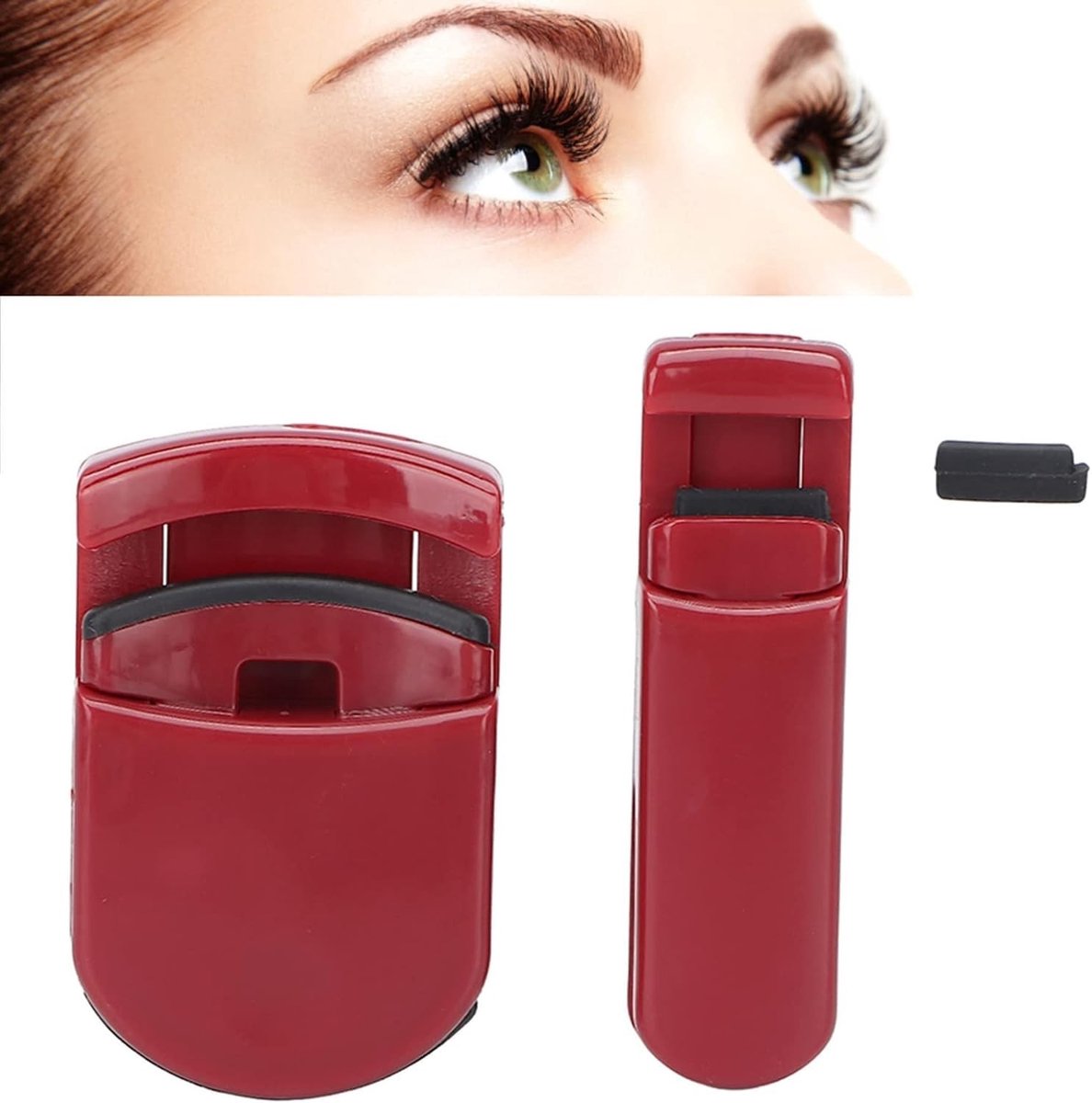 Dailygoods- Wimperboulder Snelle Warming - Wimperkruller - Draagbaar - Mini - 2 Stuks - Siliconen Vulling - Veiligheidswaarschuwing
