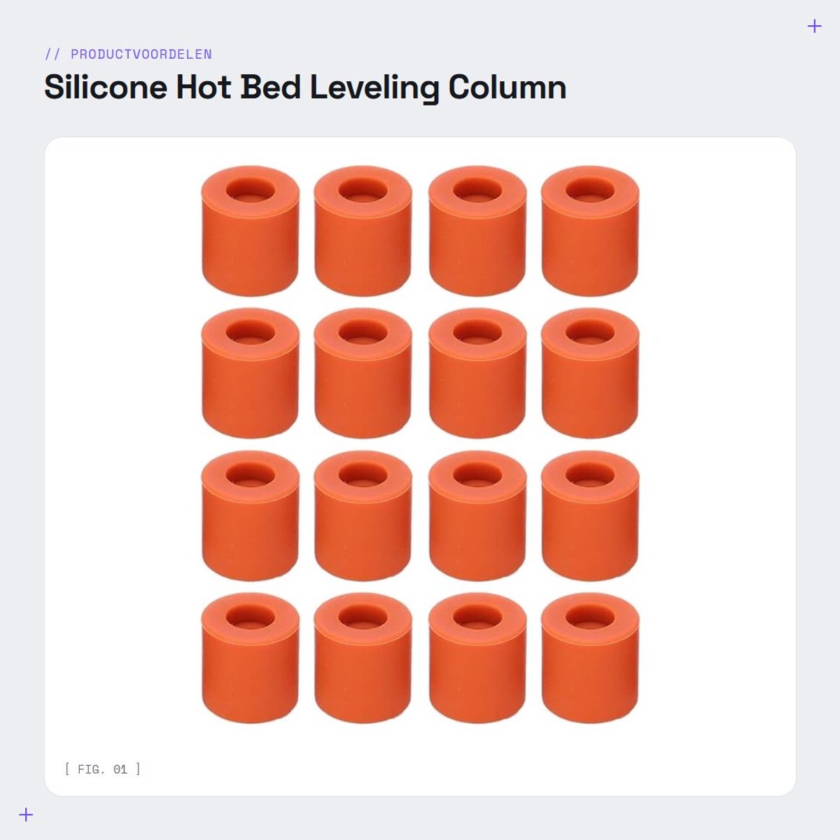 Dailygoods- Nivellerende Kolom 12 Stuks - Siliconen Hot Bed - Hoge Temperatuur Bestendig - Trillingsreductie - Gemakkelijk te Installeren - Compact Formaat - Nivelleringskolom