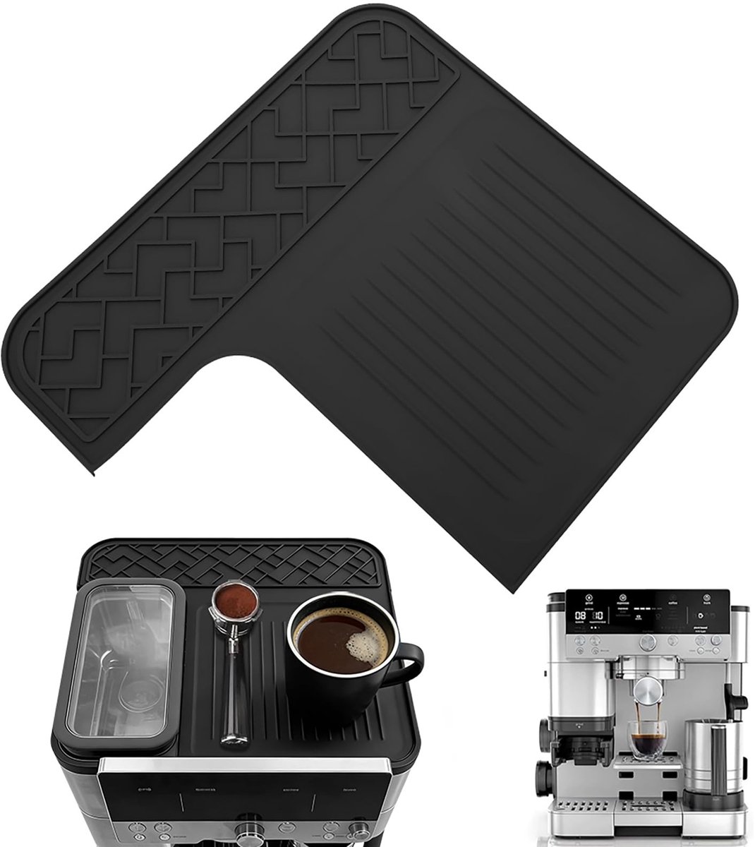 Dailygoods- Bovenmat Antislip - Beschermmat Koffiezetapparaat - Krasbestendig Siliconen - Op Maat Gemaakt - Flexibele Rand - Eenvoudig te Reinigen