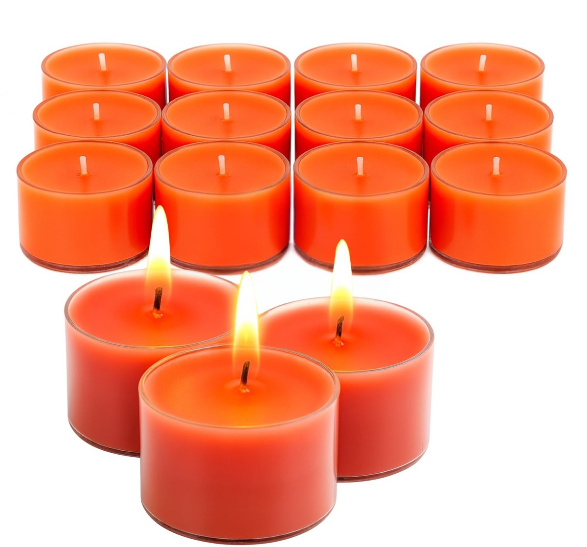 Dailygoods- Geurtheelichtjes Set van 12 - Sojawas - 8 Uur Brandduur - Veganistische Kaarsen - Kerstgeurkaarsen - Gebakken Appel Geur - Milieuvriendelijk - Geurkaarsen
