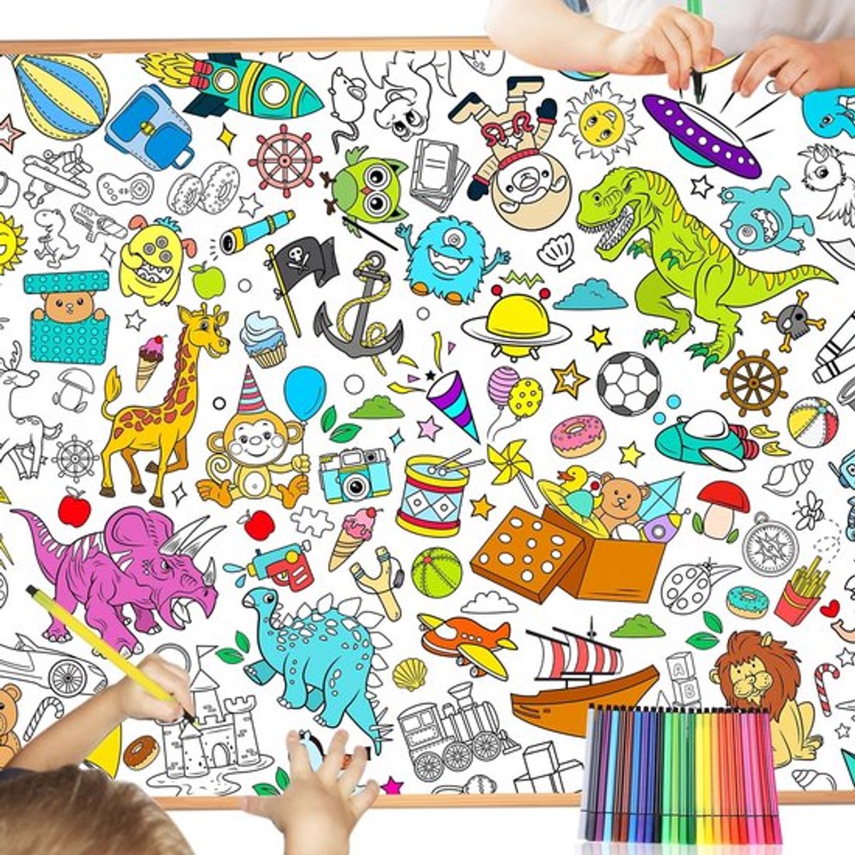 Store_9 - Kleurposter - Dinosaurus - Gigantisch formaat - Creatief