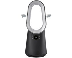 TRONIC Bladloze tafelventilator met afstandsbediening 50,7 cm - 10 standen - 24W - Zwart -…