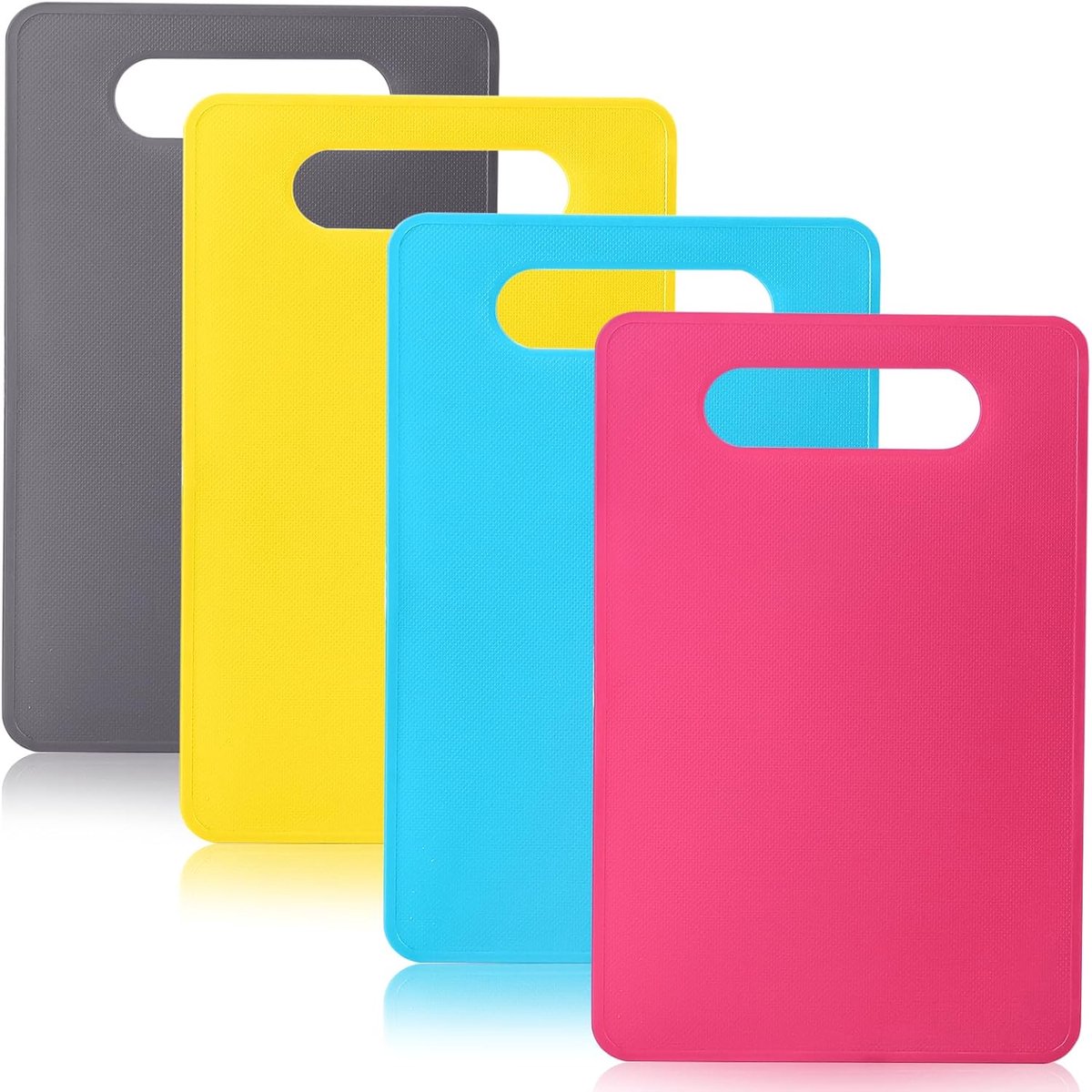 snijplank BPA gratis 4 gekleurde kunststof snijplank Mat Set, vaatwasmachinebestendig, 11,4 inch x 7,5 inch, 2 mm dikte