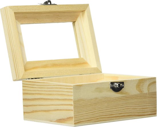 6 1682 300 houten kist, naturel, 12 x 8 x 6 cm — afbeelding 4