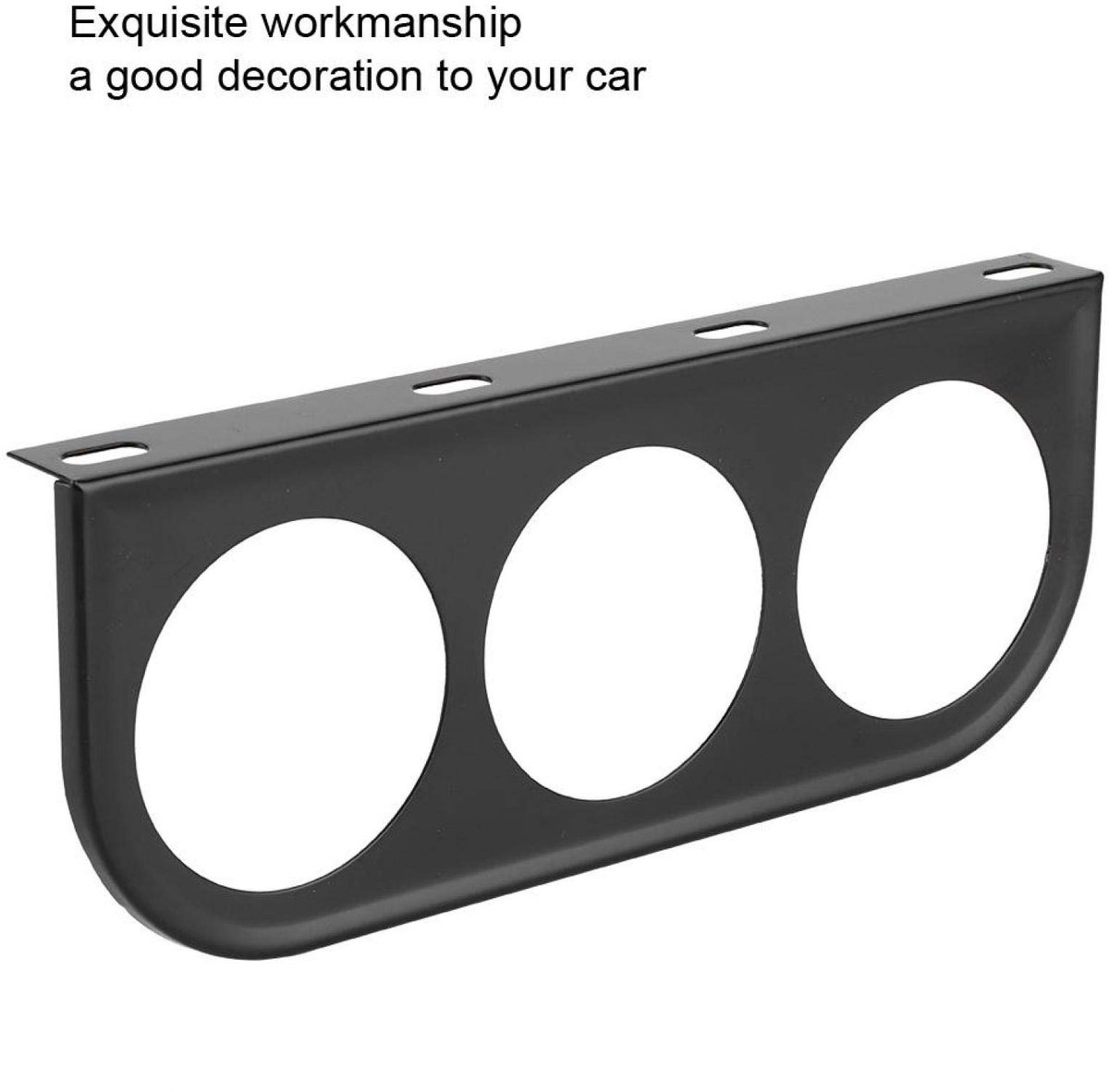 52mm 3 Gats Gauge Mount Holder Instrumentenpaneel Shell Gauge Montagebeugel Meter Ijzer Houder voor Auto Zwart Zilver(Zwart), Aanpassing van het interieur en exterieur van auto's