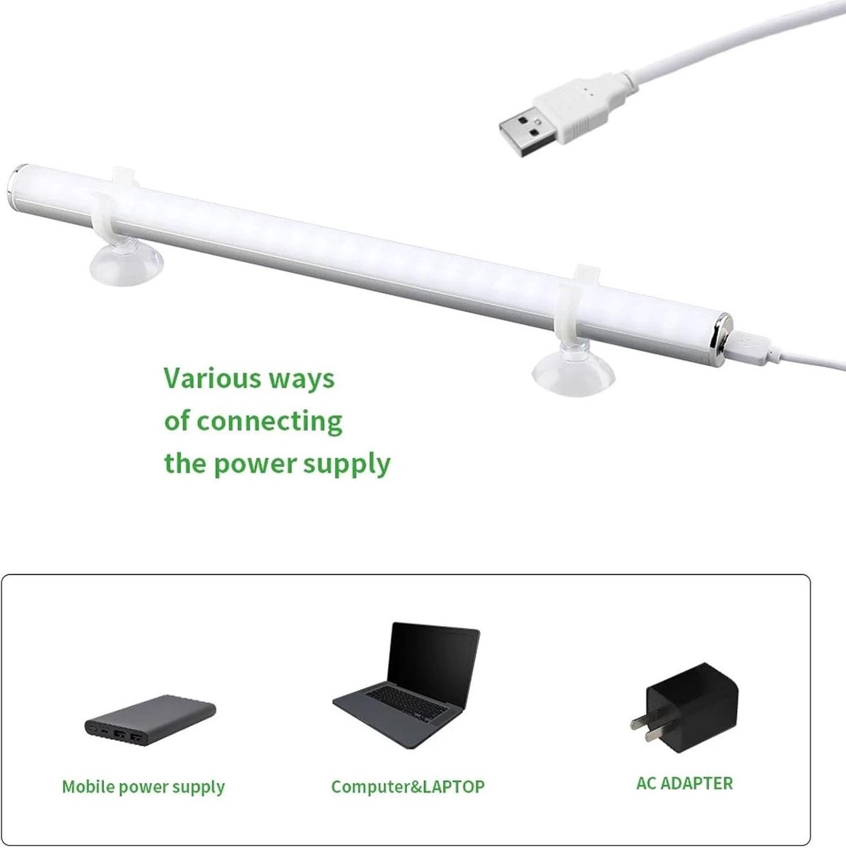 Draagbare Make-up Verlichting met LED Spiegellampen, Oplaadbaar via USB en Touch Control voor Badkamer en Reizen
