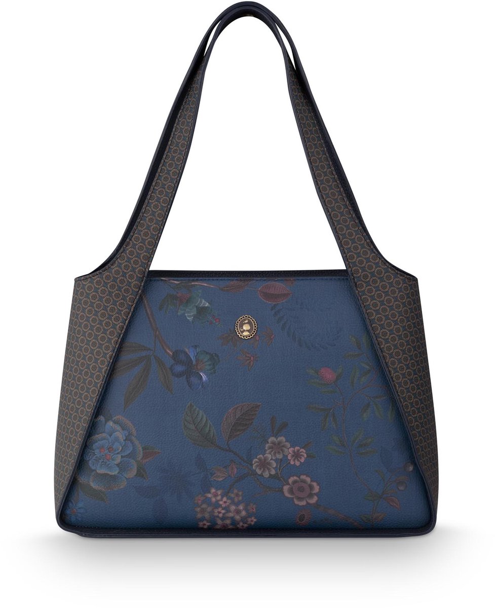 Pip Studio - Schoudertas - Filou Medium Bodhi Flower - Blauw - 34x13x23cm