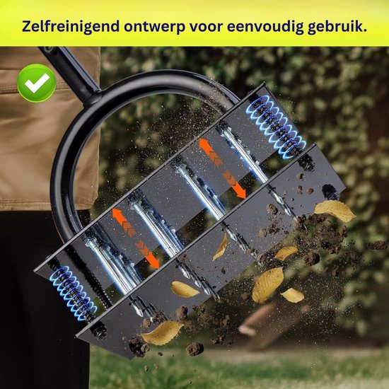 CRLYN® Prikrol - Gazonbeluchter - Gras Beluchten - Gazon Beluchter - Geel en Zwart van CRLYN — afbeelding 2