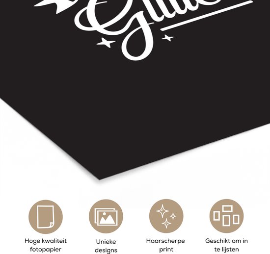 Poster 100x100 cm - Quotes - Dog hair is my glitter - Spreuken - Hond - Posters - Kamer decoratie - Wanddecoratie woonkamer - Muurdecoratie slaapkamer XXL