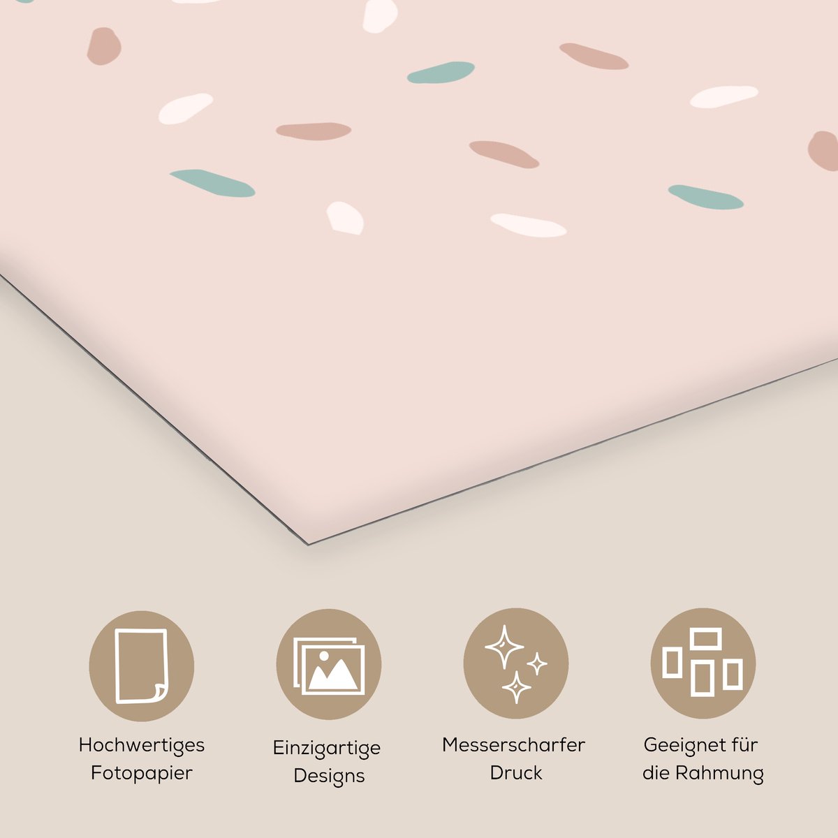 Poster Zomer - Abstract - Pastel - 75x75 cm