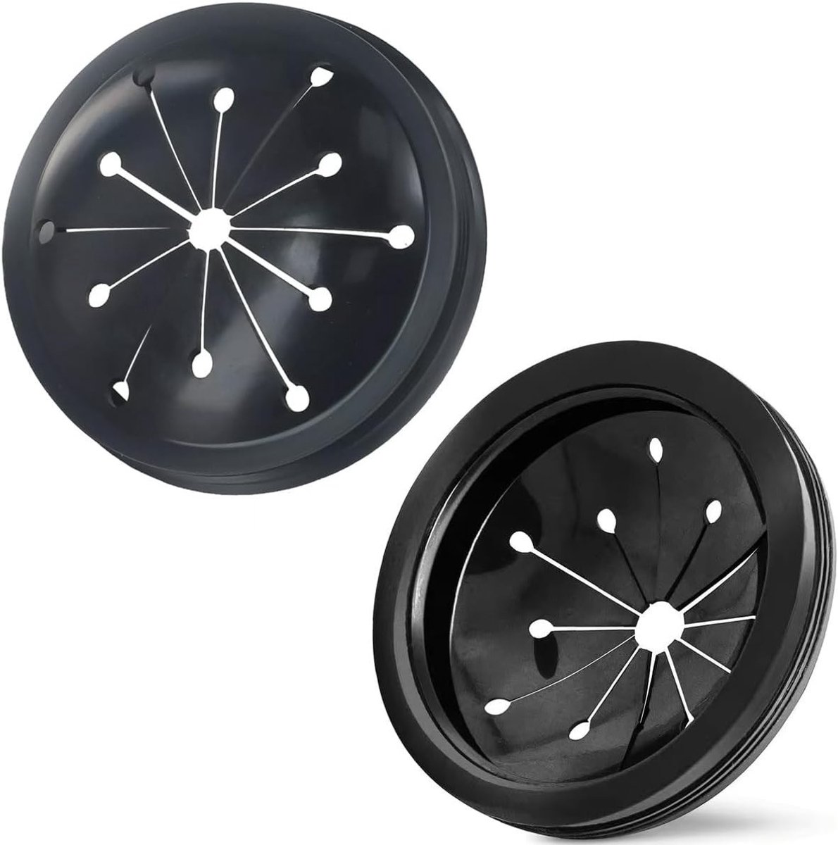 Afvoerplug voor Keukens, 3-3/8 Inch Splash Guard, Afvalbescherming en Baffle voor Gootsteen, Ideaal voor Voedselresten en Gemakkelijk Onderhoud