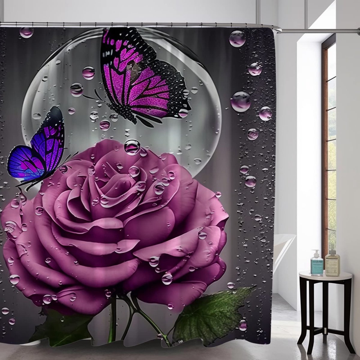 Boho Mushroom Skull Animal Sun Moon Floral Douchegordijn, Kunst Decor Waterdicht Stof Douchegordijn voor Badkamer Set met Haken