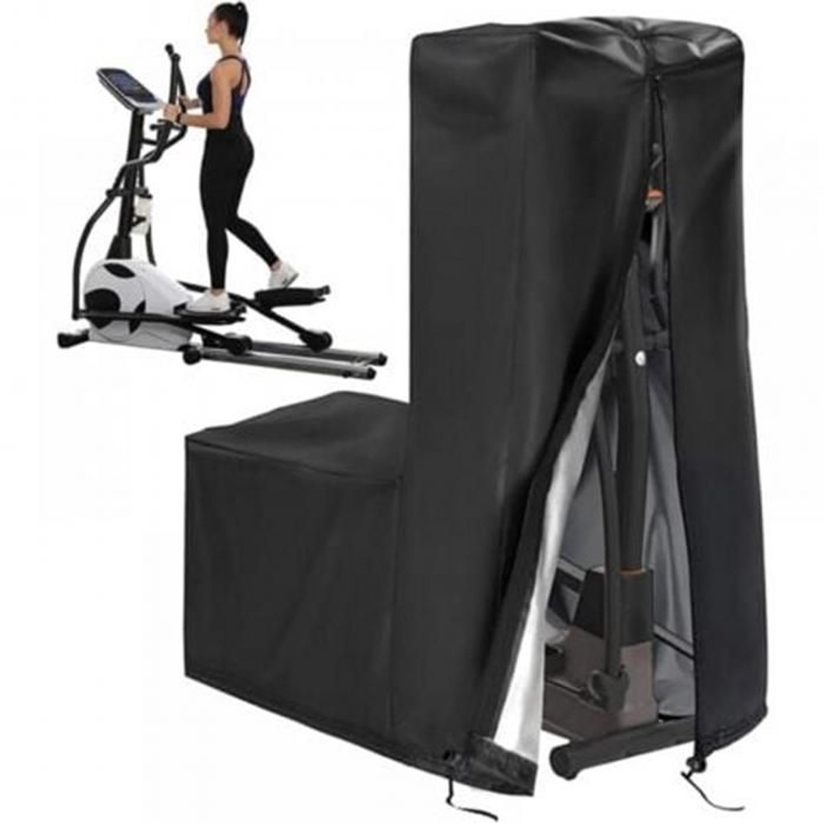 LISM-Ovale waterdichte hoes voor machines, ovale fietshoes, gemaakt van waterdicht 210D Oxford-doek, ovale fietshoes - 185x91x155 cm