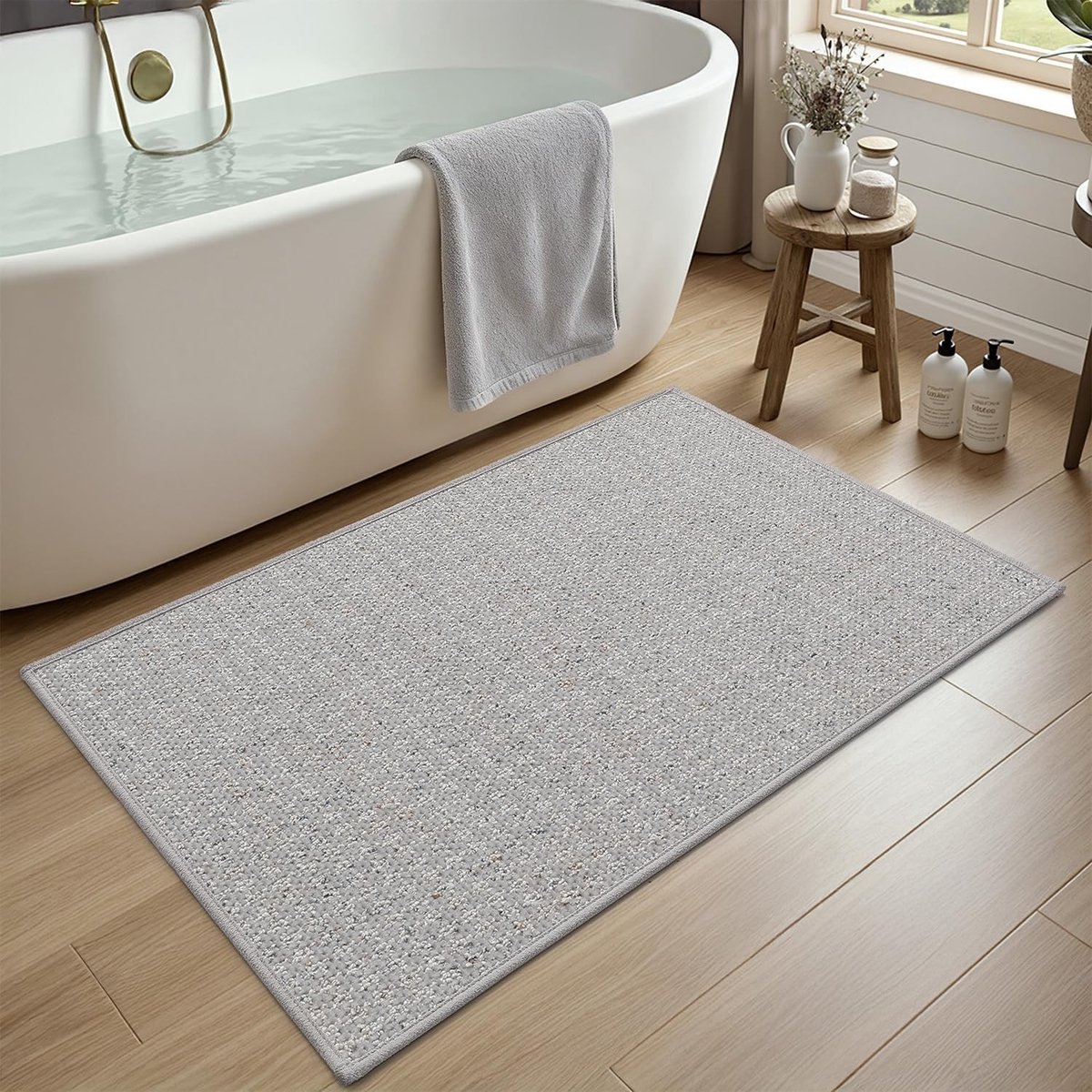 Antislip Badmat 60 x 110 cm - Absorberend en Sneldrogend Badtapijt voor Badkamer en Douche
