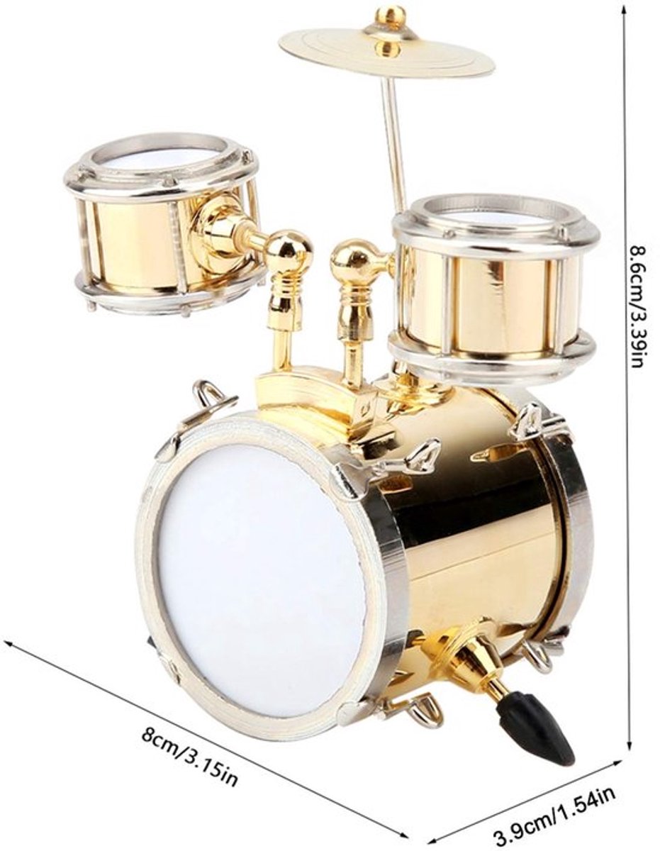 Store_9 - Miniatuur Drumstel - Drummodel Ornament - Deskdecoratie