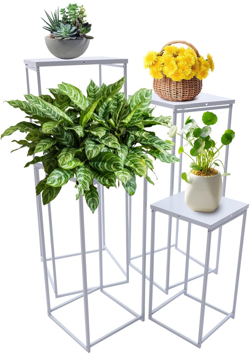 Vaas voor bruiloft, wit, metaal, bloemenstandaard, voor bruiloft, tafels, geometrische bloemen, bodem, bloemendisplay, standaard voor thuis, feest, bruiloft, decoraties