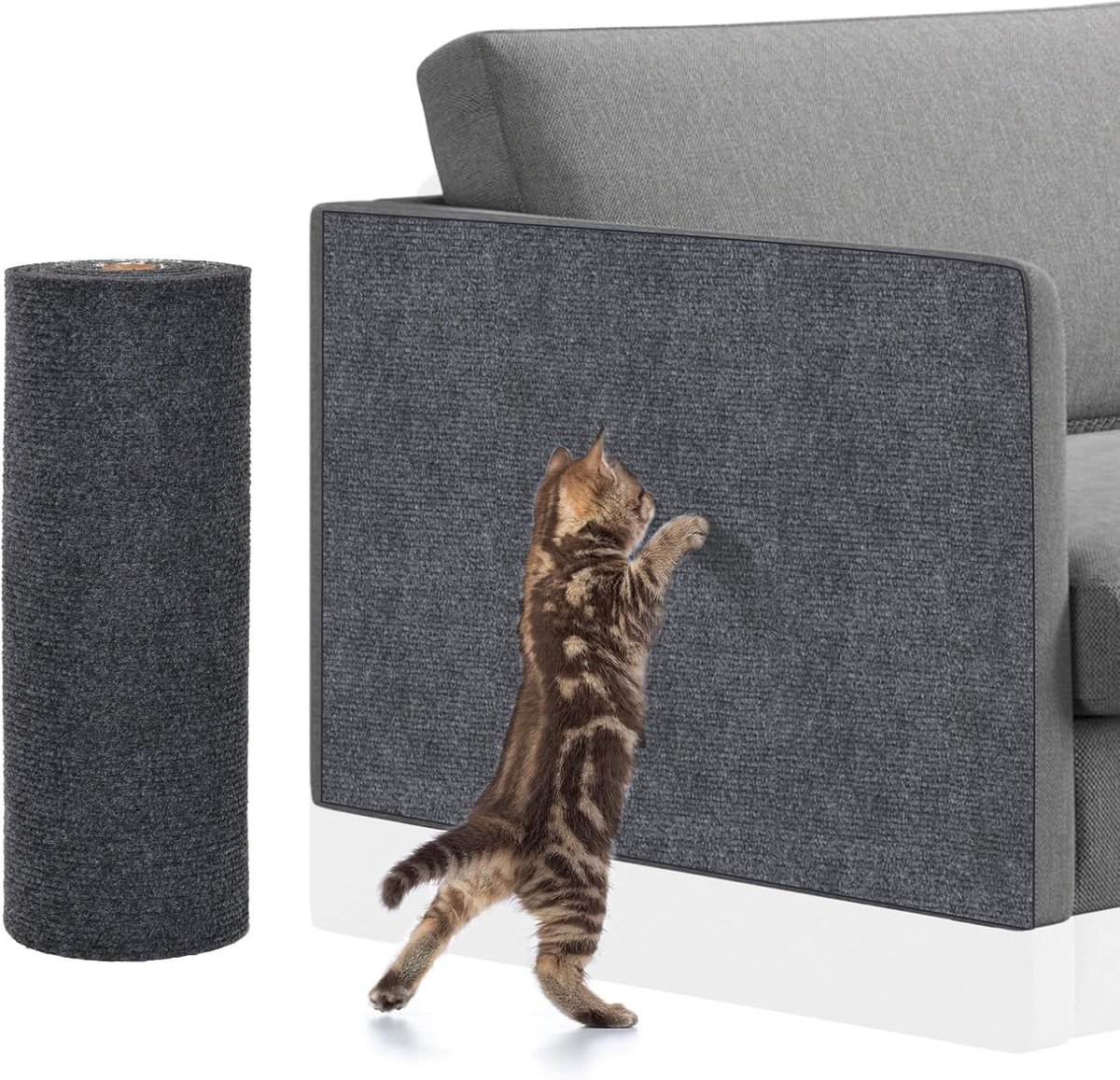 kattenkrabmat, 100 * 30 cm zelfklevende kattenkrabmat, doe-het-zelf klimmende kattenkrabpaal, bescherm bank kattenkrabplank, geschikt voor muren en hoeken, bescherm tapijt en bank