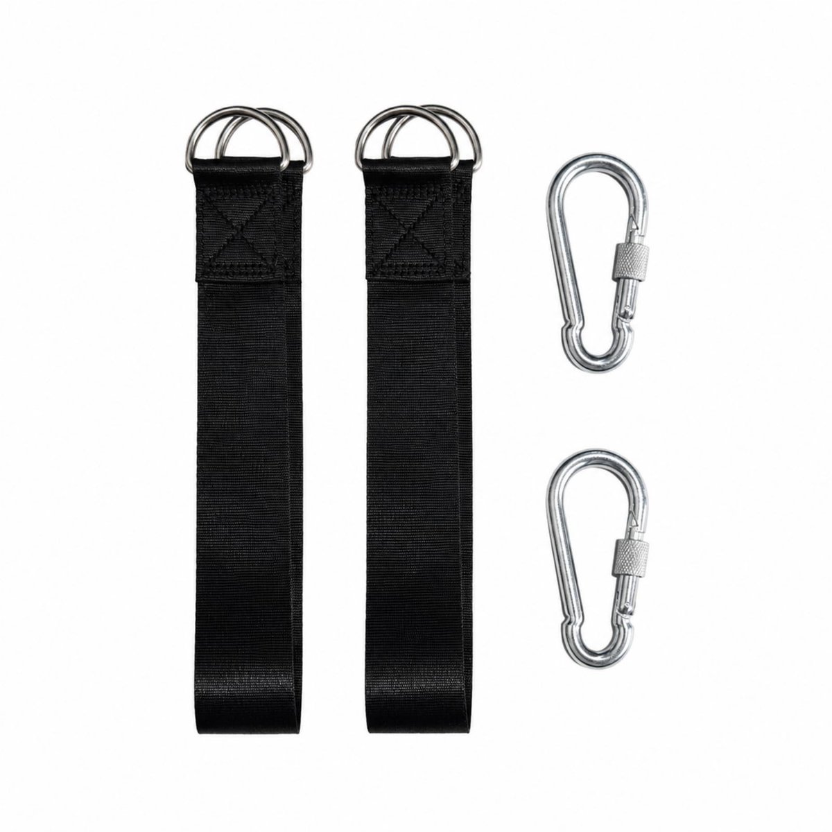 2 stuks hangmatten bevestiging schommel ophanging riem kit met karabijnhaken | Nylon hangriem, voor hangstoel, schommel, hangmat, turnringen, balkon, tuin, scheurvast