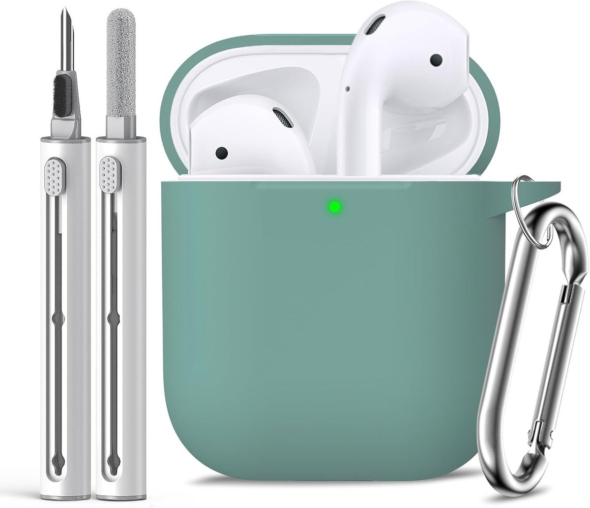 Silicone Beschermhoes voor AirPods 4 met Schoonmaakset - Unisex Ontwerp in Geel, Ideaal voor Bescherming en Stijl