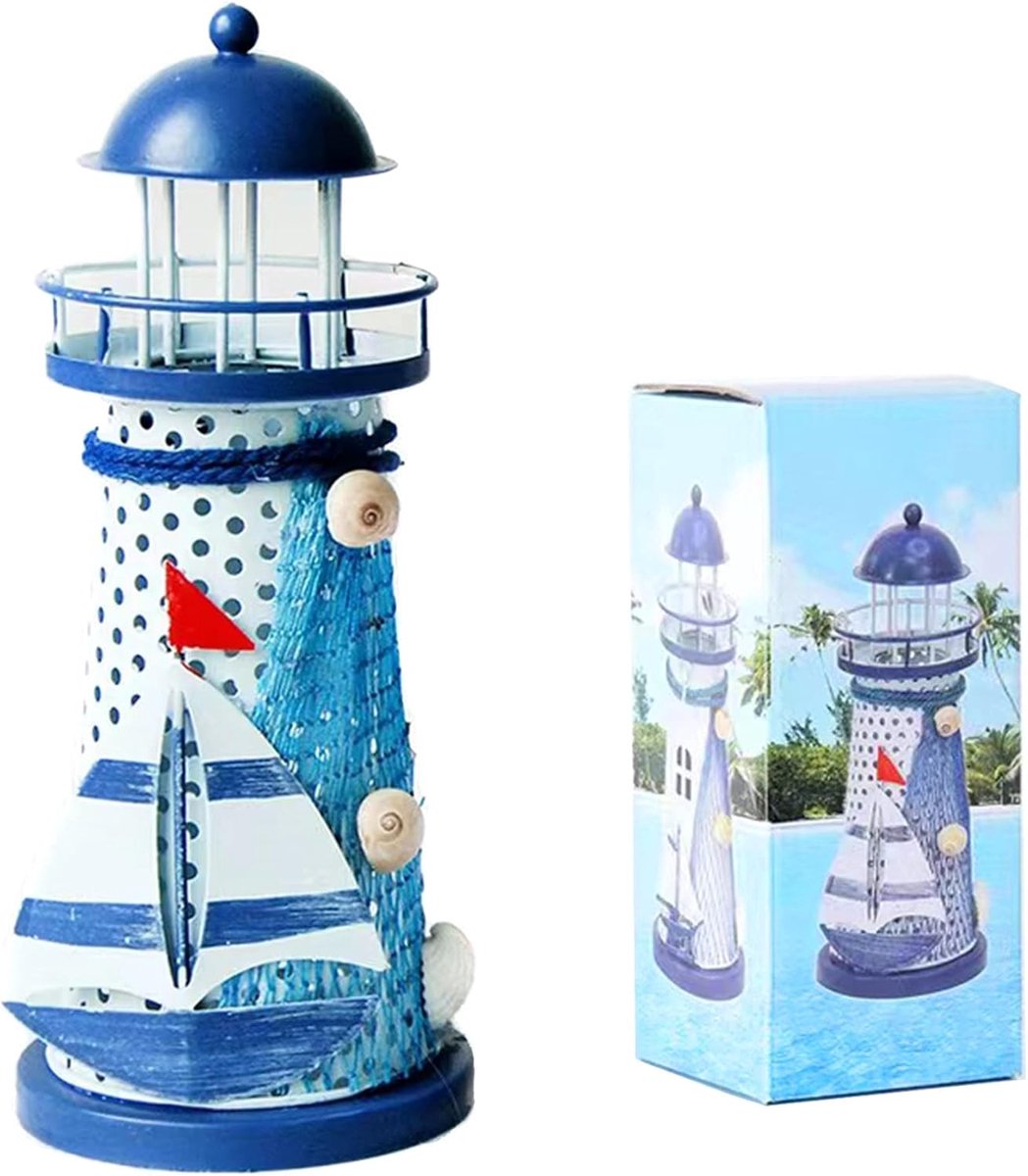 kaarsenhouder, metalen kaarsenhouder, kerstkaarsenhouder, hoogte 18 cm,Kandelaar in Marineblauw