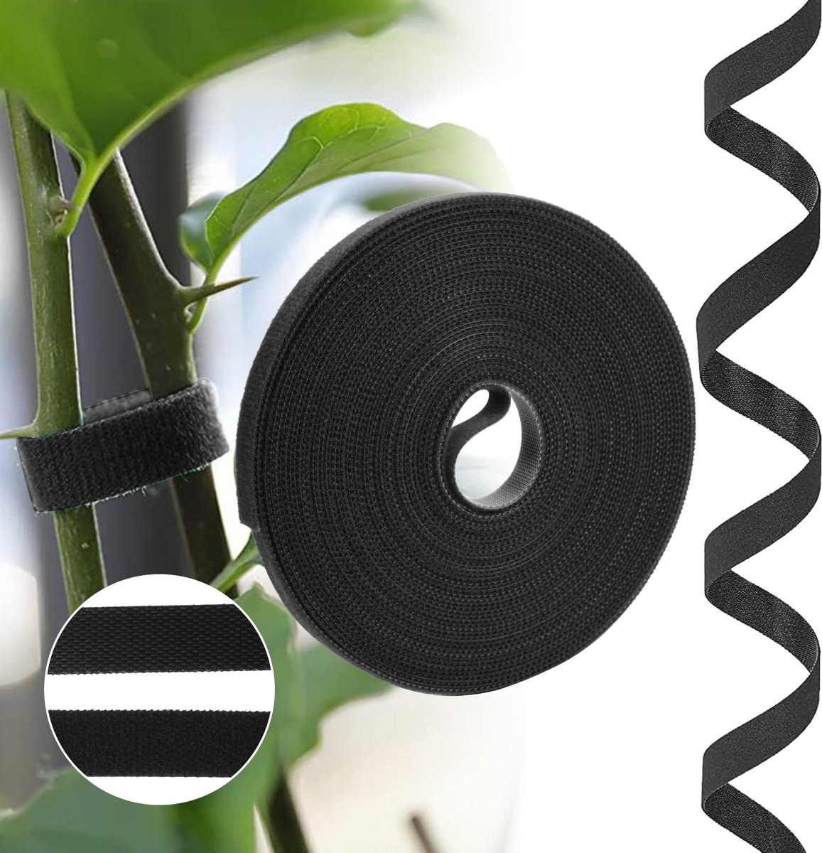 Zelfklevende Plantenbinders - 10m Weerbestendige Steunbanden voor Planten - Multifunctioneel en Dubbelzijdig met 15mm Breedte