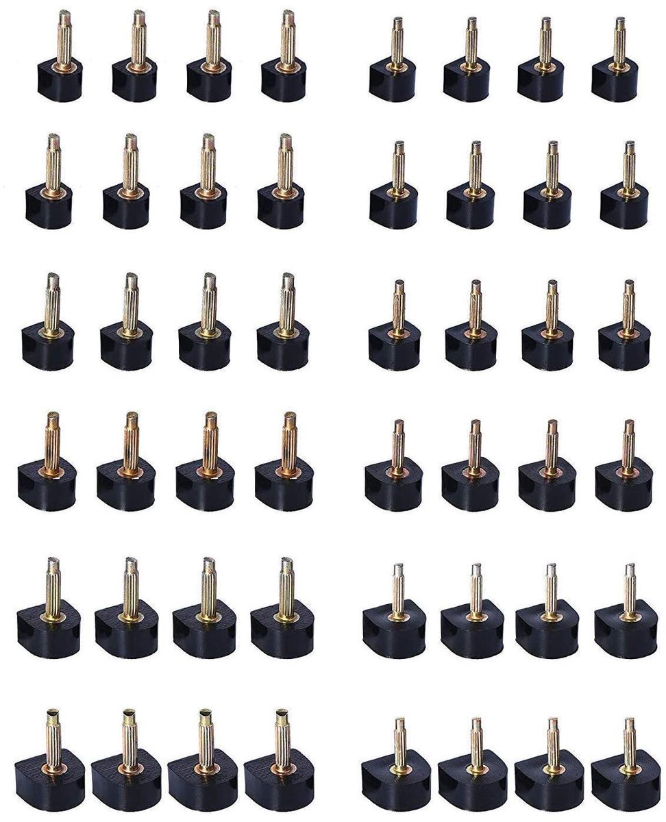 Hieldoppen, 24 paar U-vormige stiletto-hielkapjes, vervangende antislip hielschoenreparatietips voor schoenreparatie, zwart, 7 mm, 8 mm, 9 mm, 10 mm, 11 mm, 12 mm
