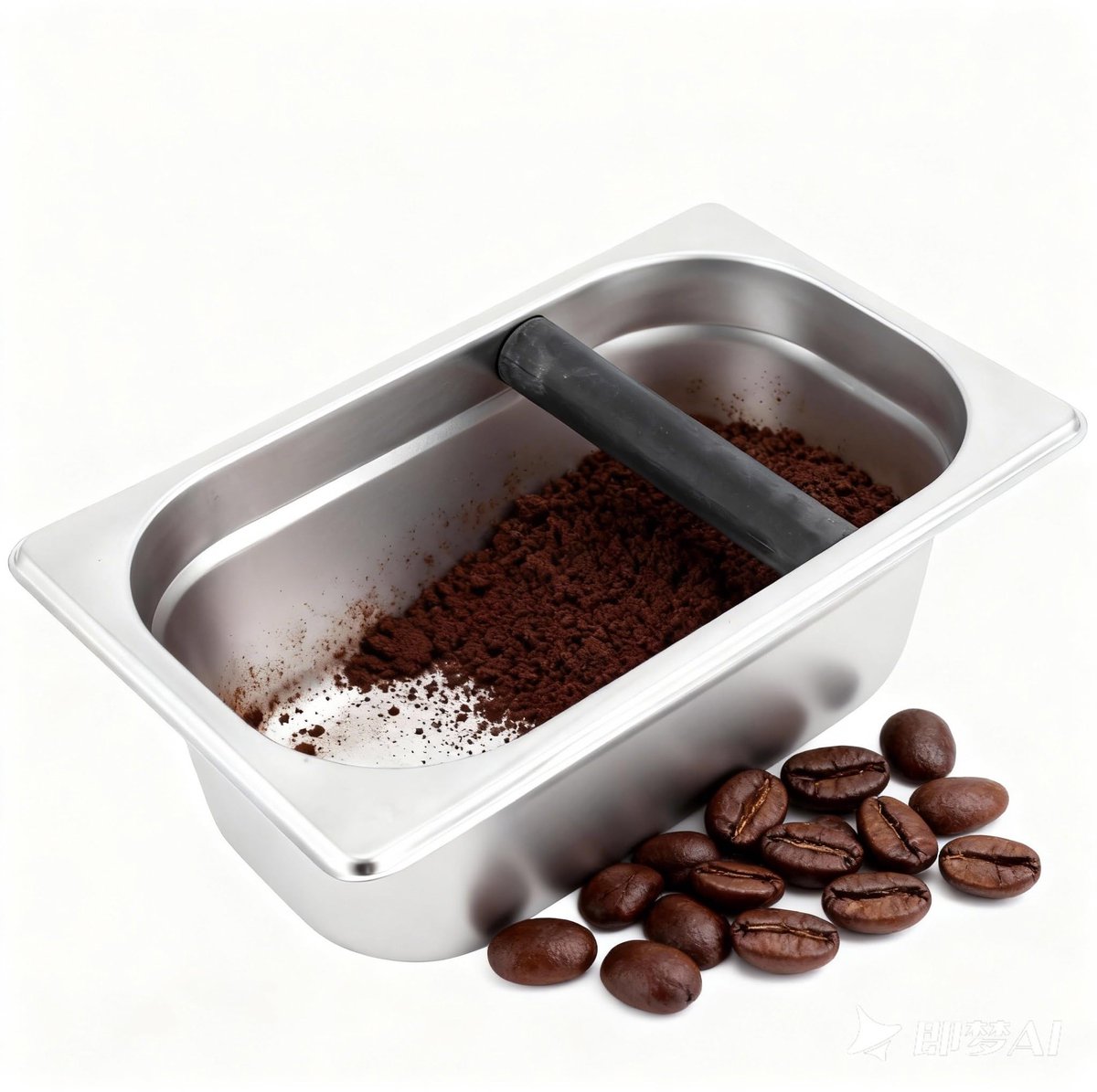 Dailygoods- Klopdoos Roestvrij Staal - Koffiedikdoos - Koffie Accessoire - Koffiezetapparaat - 26,5x16x9,8cm - Schokbestendig en Duurzaam - Koffiedikbak