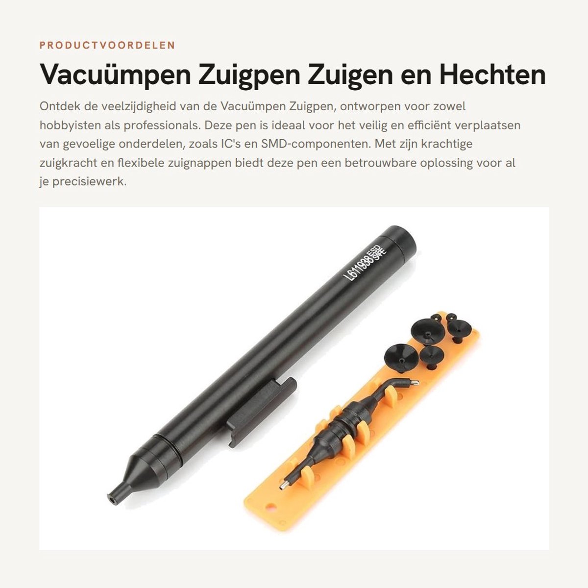 Dailygoods - Vacuümpen Zuigpen - Zuigen en Hechten - Gemakkelijk in gebruik - 6 Zuignappen - Betrouwbare Zuigkracht - Perfect voor Preci...