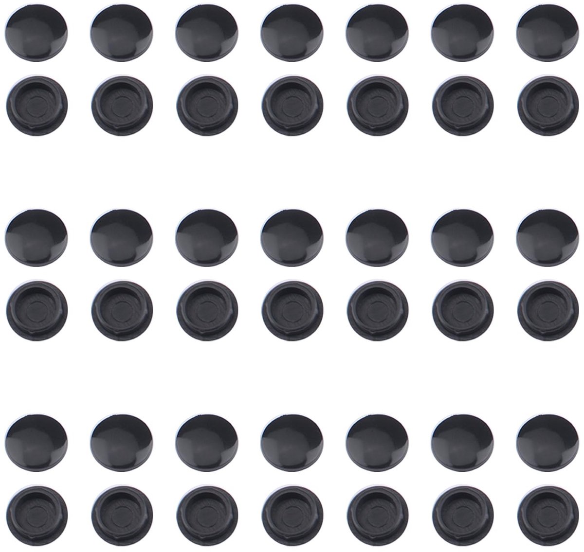 Dailygoods- Schroefafdekkingen 60 stuks - Kunststof - Decoratieve Hoezen - Bescherming voor Meubels - Buitendiameter 12mm - Milieuvriendelijk - Schroefdoppen