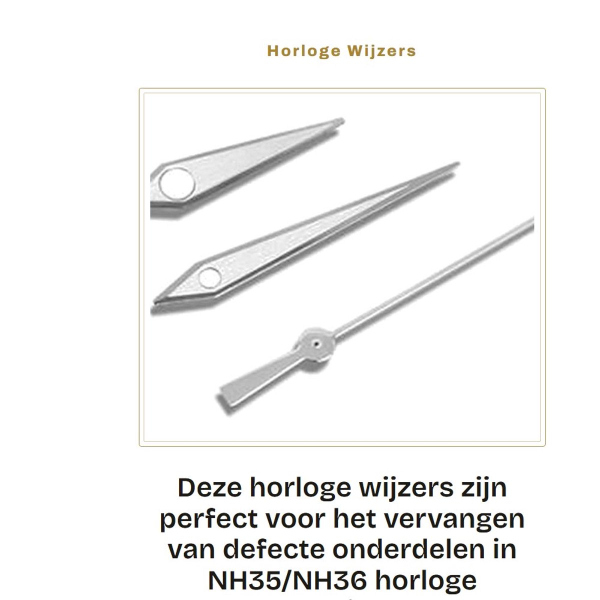Dailygoods- Horloge Handen 3 Pins - NH35/NH36/4R/7S Compatibel - Zilveren/Blauwe Wijzers - Hoogwaardig Materiaal - Duurzaam en Slijtvast - Horlogewijzers